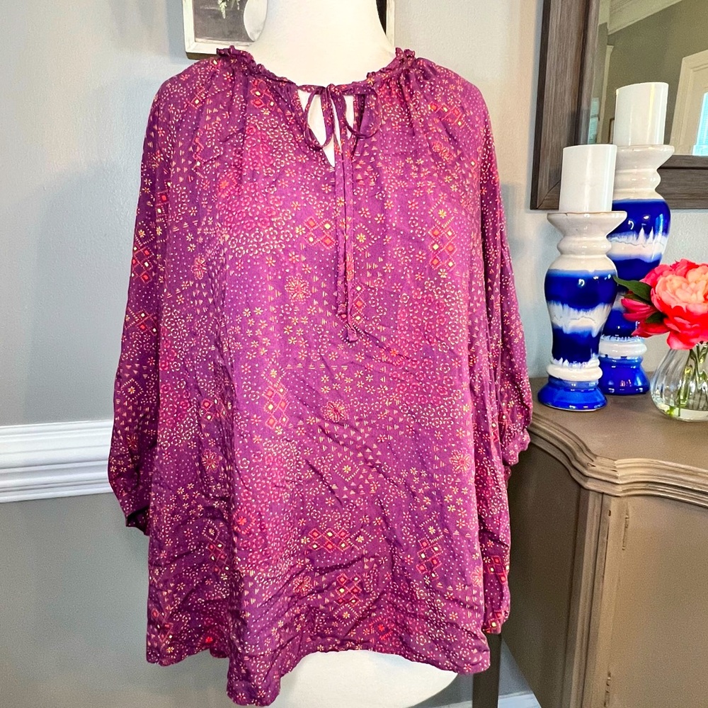 EUC XL A.N.A A New Approach Blouse Ana Top Business Casual Officewear 103